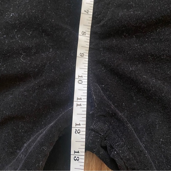 Zara Corduroy Cotton Blend Wide Straight Leg Pants Black - Picture 7 of 11